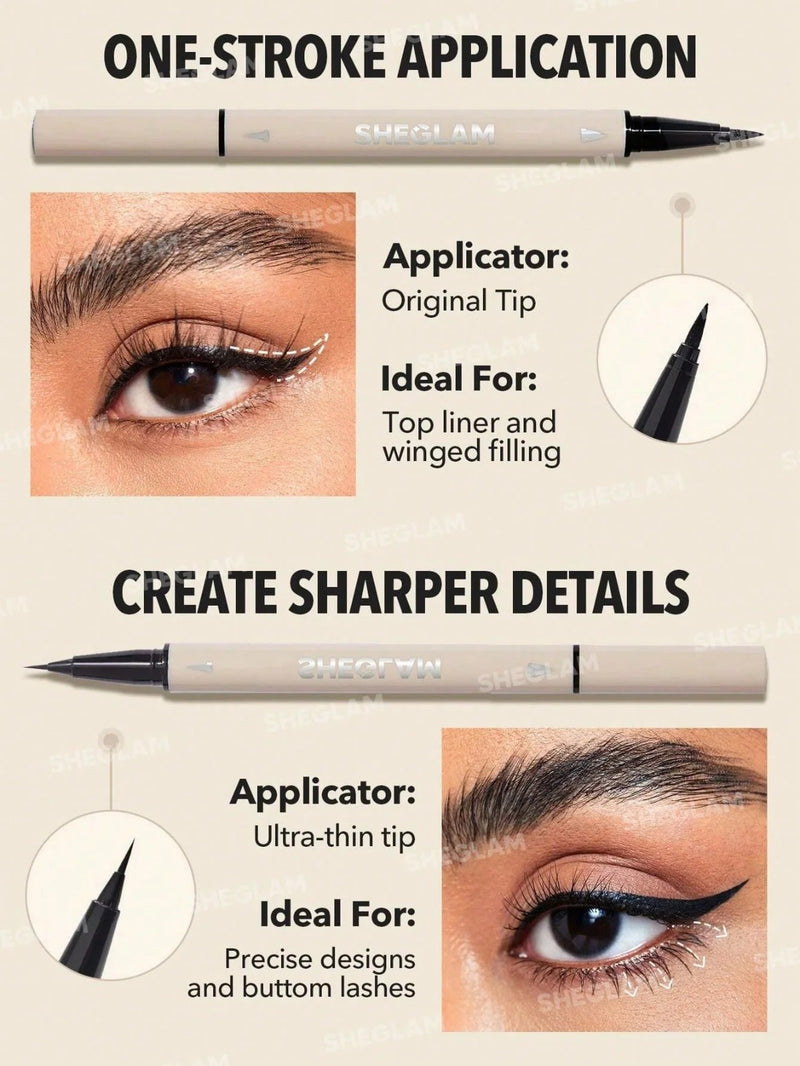 MULTI-TASKER LINE & DETAIL EYELINER PEN-BLACK- SHEGLAM