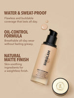 BASE LIQUIDA  LONG LASTING BREATHABLE MATTE FOUNDATION SHEGLAM